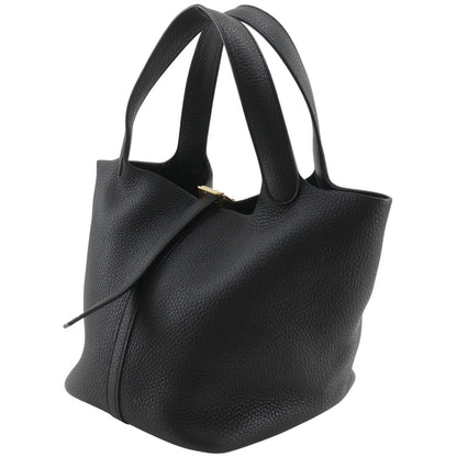 Hermes Picotin Lock 22 Taurillon Clemence Black Handbag — view 2
