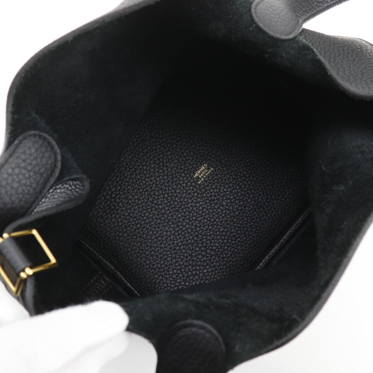 Hermes Picotin Lock 22 Taurillon Clemence Black Handbag — view 6