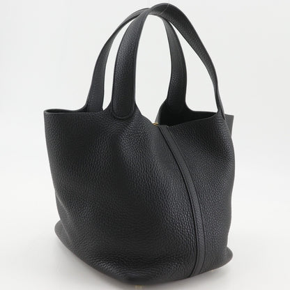 Hermes Picotin Lock 22 Taurillon Clemence Black Handbag — view 3