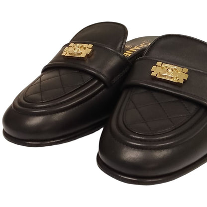 Chanel Boy Quilted Sandals Black 38 — view 7