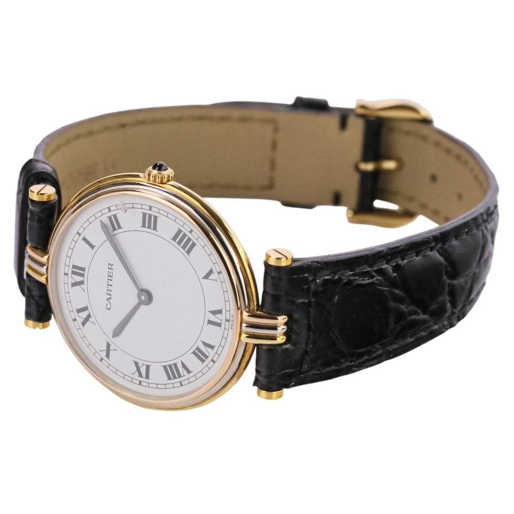 Cartier Vendome 18K 750 Trinity LM Quartz Watch Dial White Black — view 5