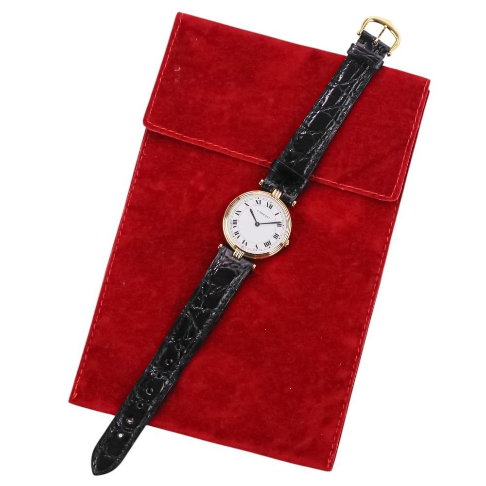 Cartier Vendome 18K 750 Trinity LM Quartz Watch Dial White Black — view 2