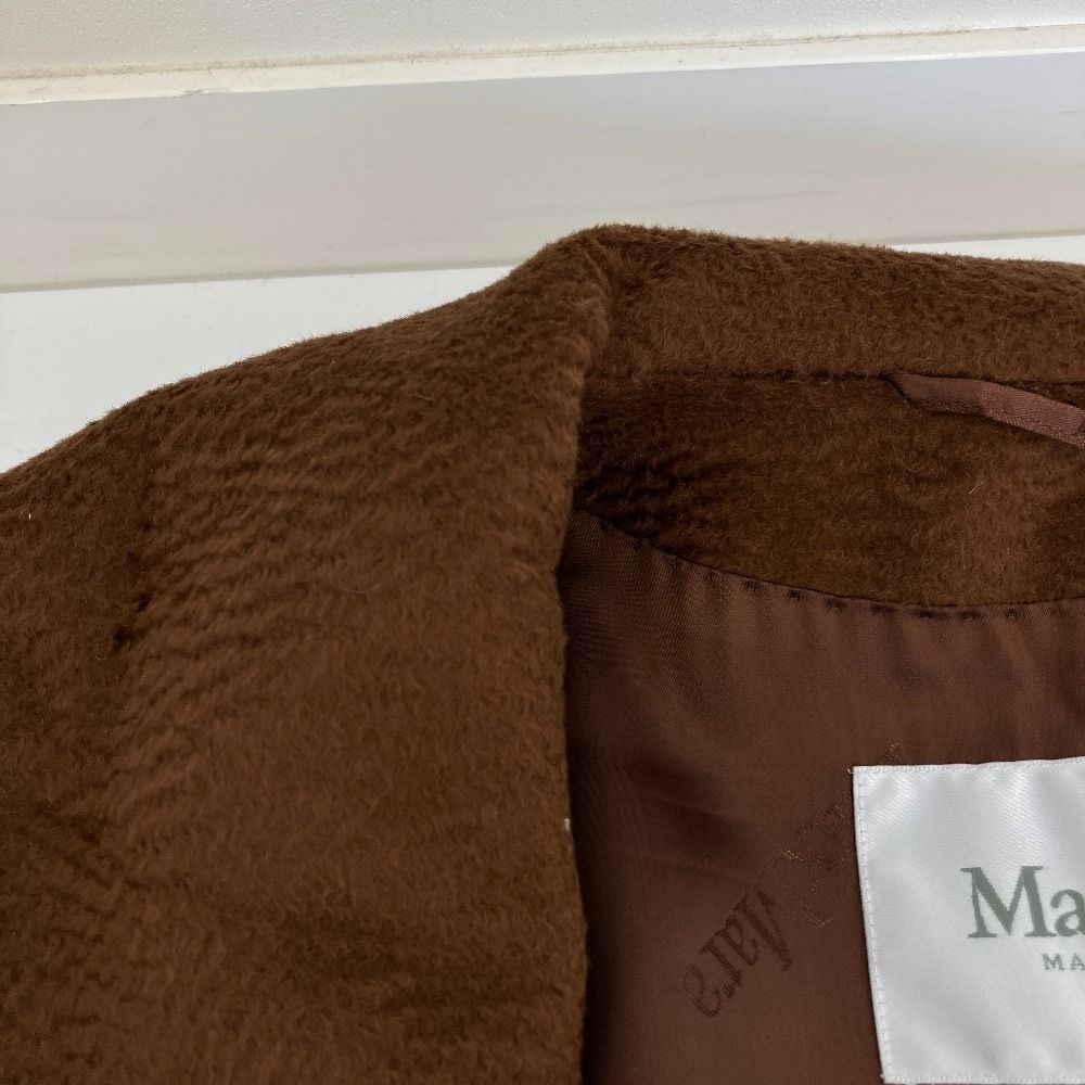 Max Mara 100% Camel Hooded Gown Coat 34 Brown — view 7
