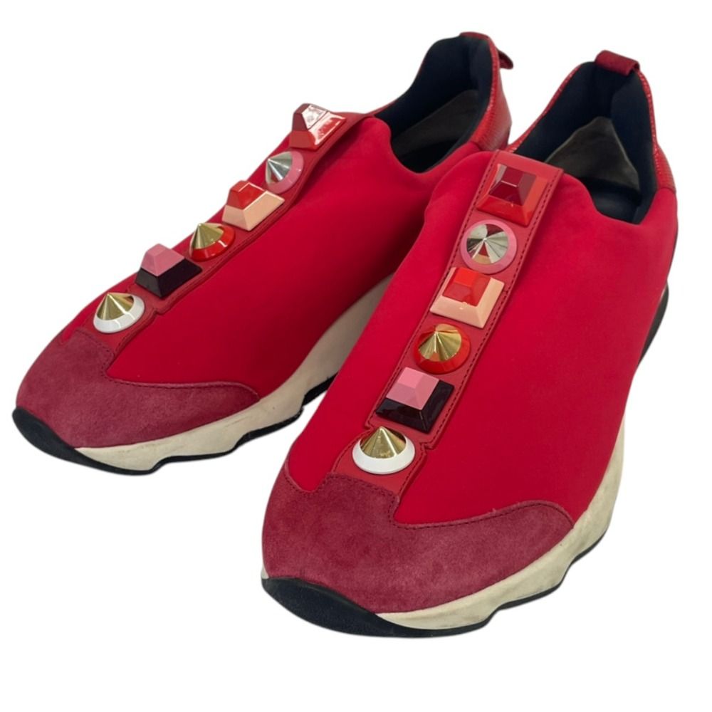 Fendi Rainbow Studded Neoprene Sneakers