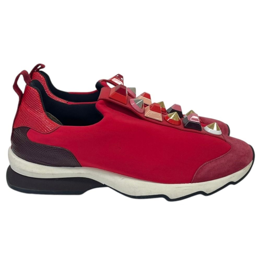 Fendi Rainbow Studded Neoprene Sneakers — view 3