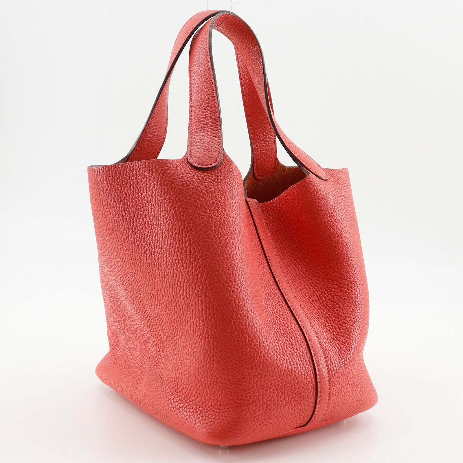 Hermes Picotin Lock 22 Taurillon Clemence Pink C Handbag — view 3