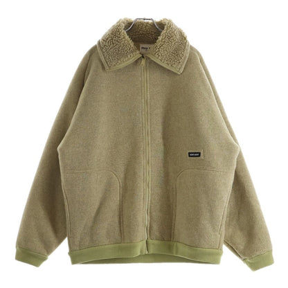 Miu Miu Cotton Fleece Zipper Jacket Beige