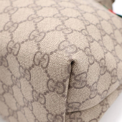 Gucci GG Supreme All Over Pattern Logo Leather Hand Tote Bag Brown — view 5