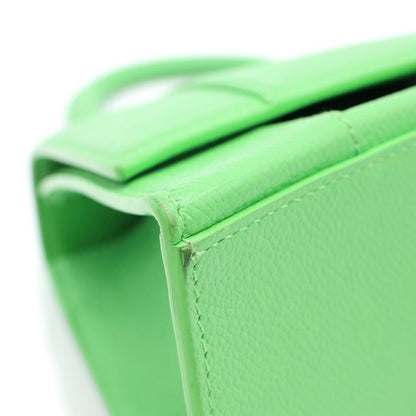 Balenciaga Hourglass Small XS 2-Way Shoulder Bag Green Leather Silver — view 6