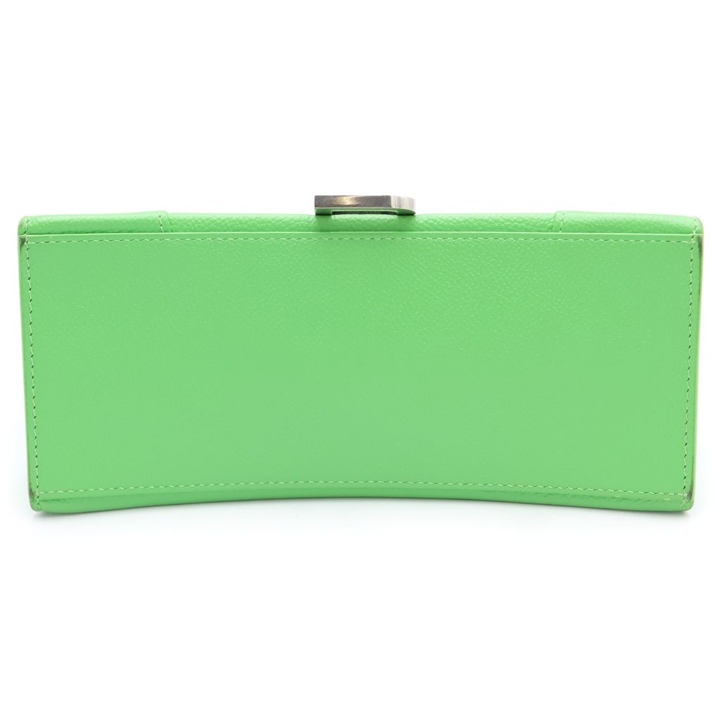 Balenciaga Hourglass Small XS 2-Way Shoulder Bag Green Leather Silver — view 4