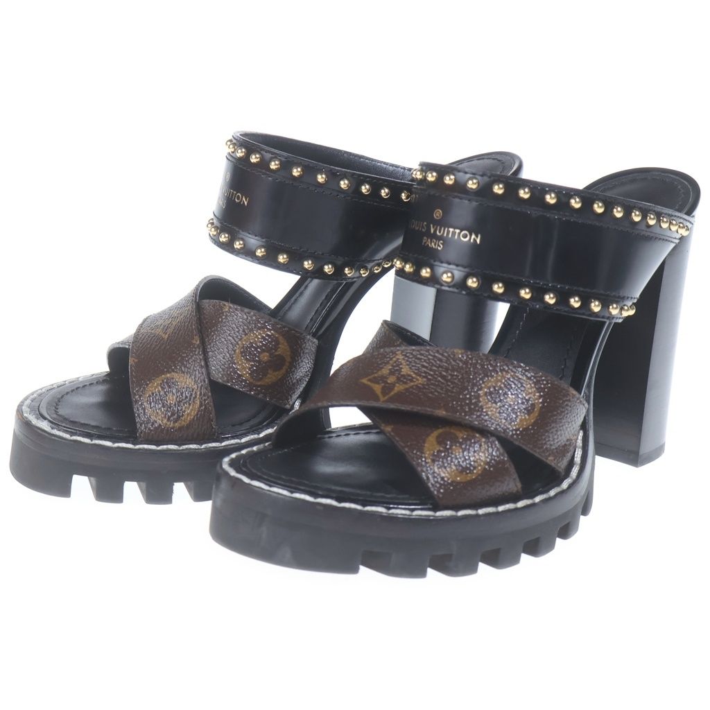 Louis Vuitton Star Trail Line Sandals Shoes Black Brown — view 2