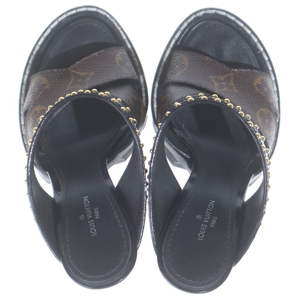 Louis Vuitton Star Trail Line Sandals Shoes Black Brown — view 4