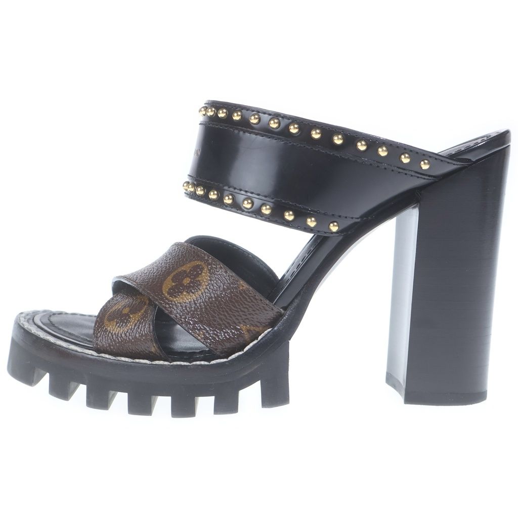 Louis Vuitton Star Trail Line Sandals Shoes Black Brown
