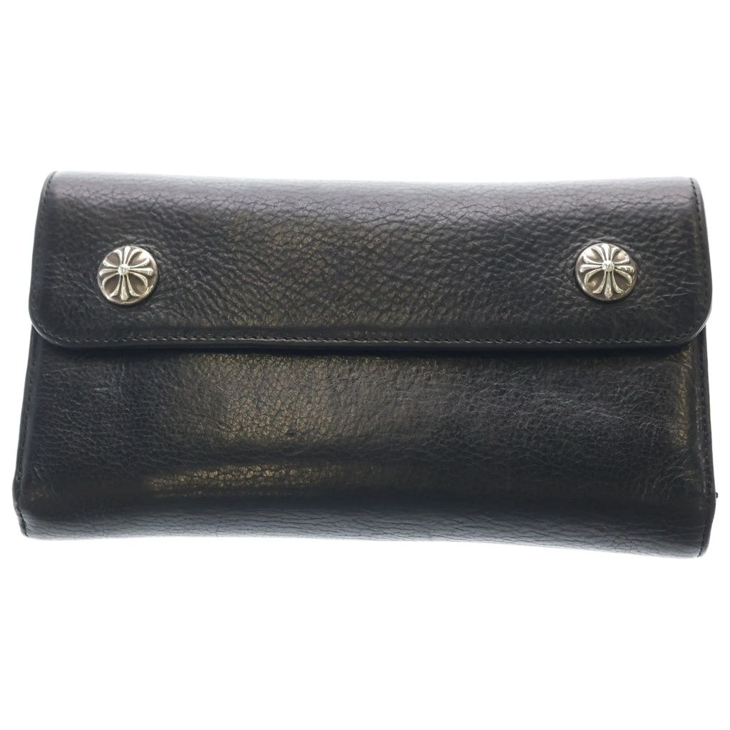 Chrome Hearts Wave Leather Wallet Black