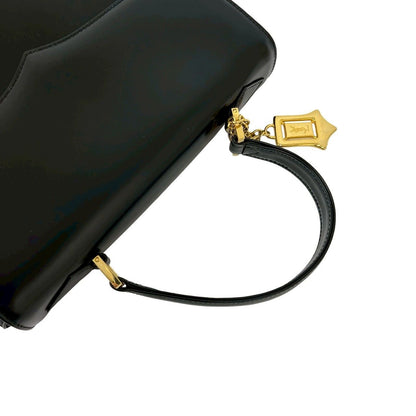 Saint Laurent Box Vintage YSL Logo Leather Handbag Mini Tote Black — view 4