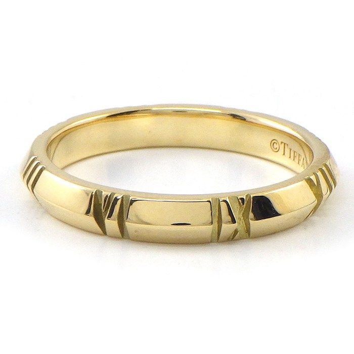 Tiffany & Co Ring Atlas Closed Narrow 18K Yellow Gold — view 2