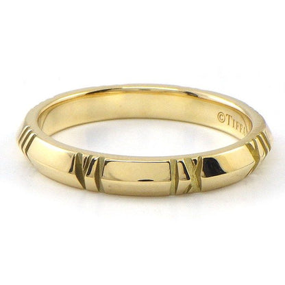 Tiffany & Co Ring Atlas Closed Narrow 18K Yellow Gold — view 2
