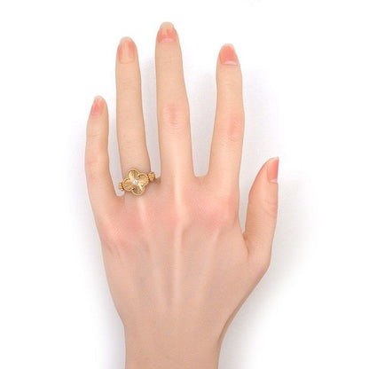 Van Cleef & Arpels Ring Vintage Alhambra Reversible Guilloche Carnelian Point — view 4