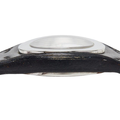 Hermes Ahne Watch White Silver Black Stainless Steel Leather — view 4