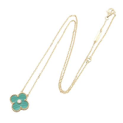 Van Cleef & Arpels Necklace Vintage Alhambra Malachite 37 41.5 18K Diamond — view 2