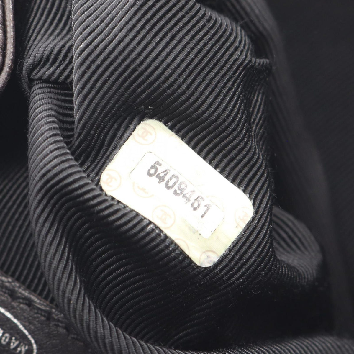 Chanel Backpack CC Logo Small Drawstring Black Lambskin CC Chain — view 5