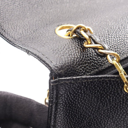 Chanel Shoulder Bag Quilted Black Caviar Leather Chain — view 7
