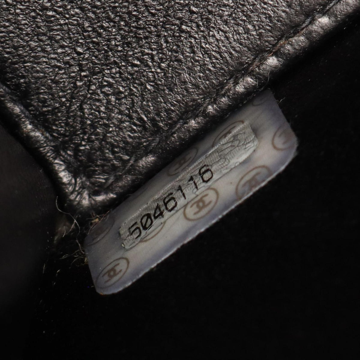 Chanel Shoulder Bag Quilted Black Caviar Leather Chain — view 5