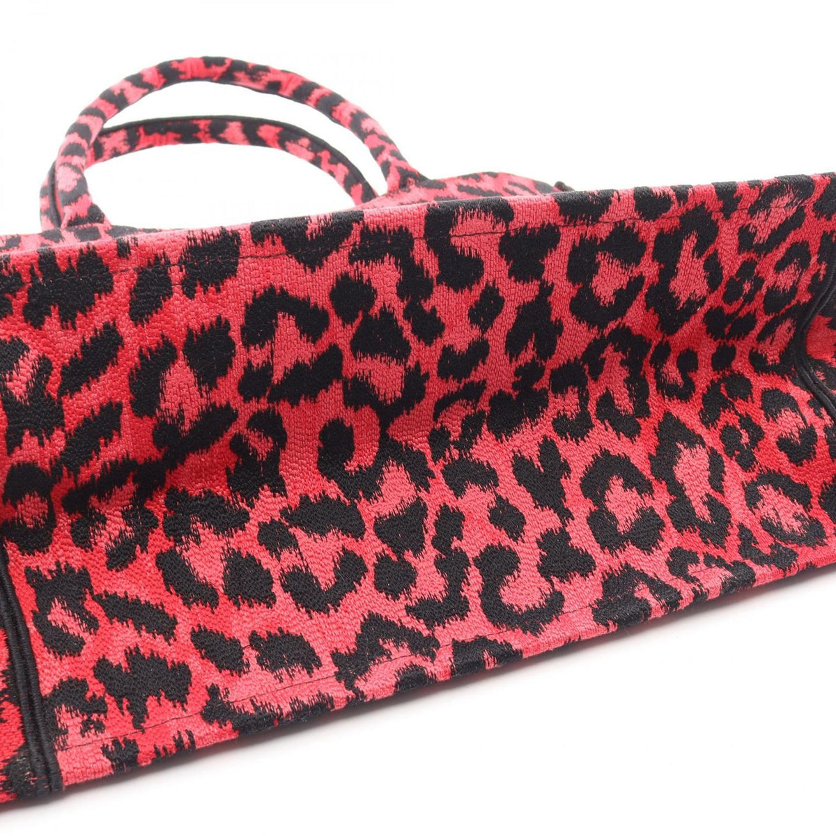 Dior Tote Bag Book Leopard Red Canvas — view 5