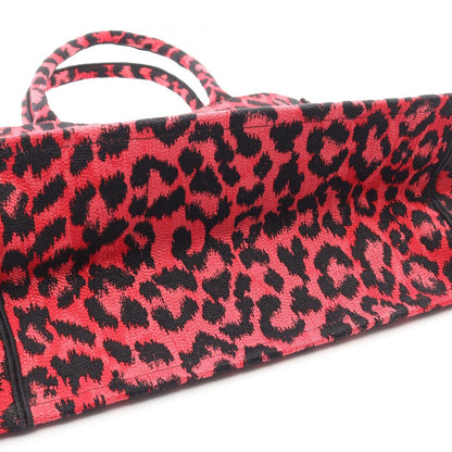 Dior Tote Bag Book Leopard Red Canvas — view 5