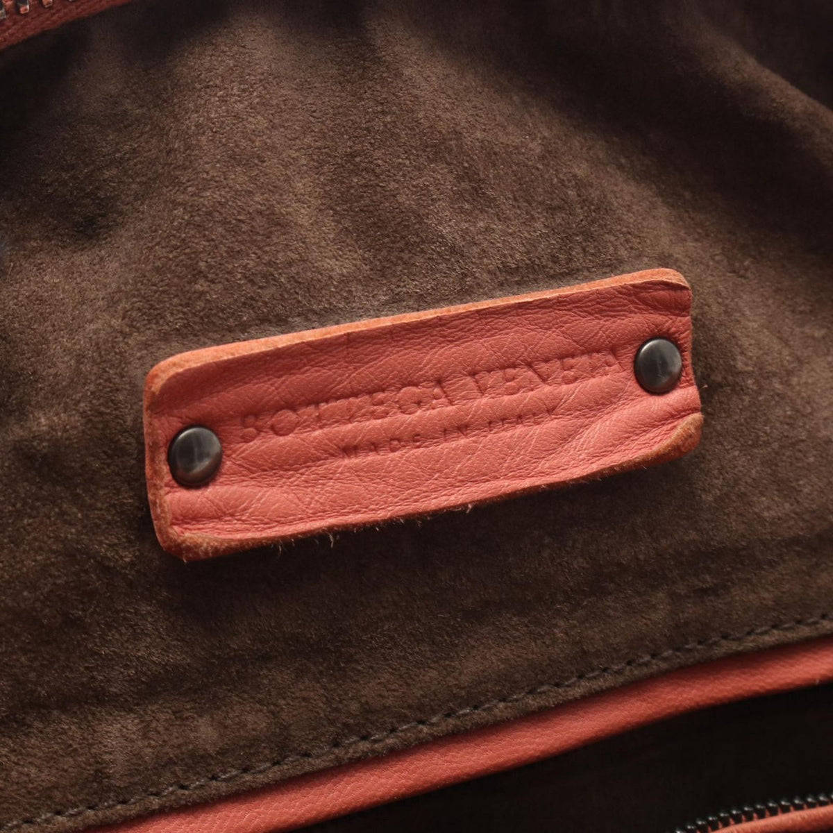 Bottega Veneta Intrecciato 2-Way Coral Orange Lambskin Boston Bag — view 4