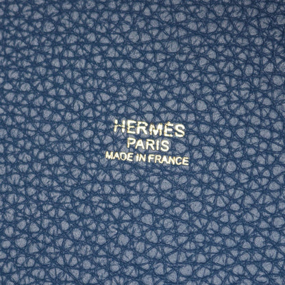 Hermes Handbag Picotin Lock MM Blue Brighton Leather — view 4