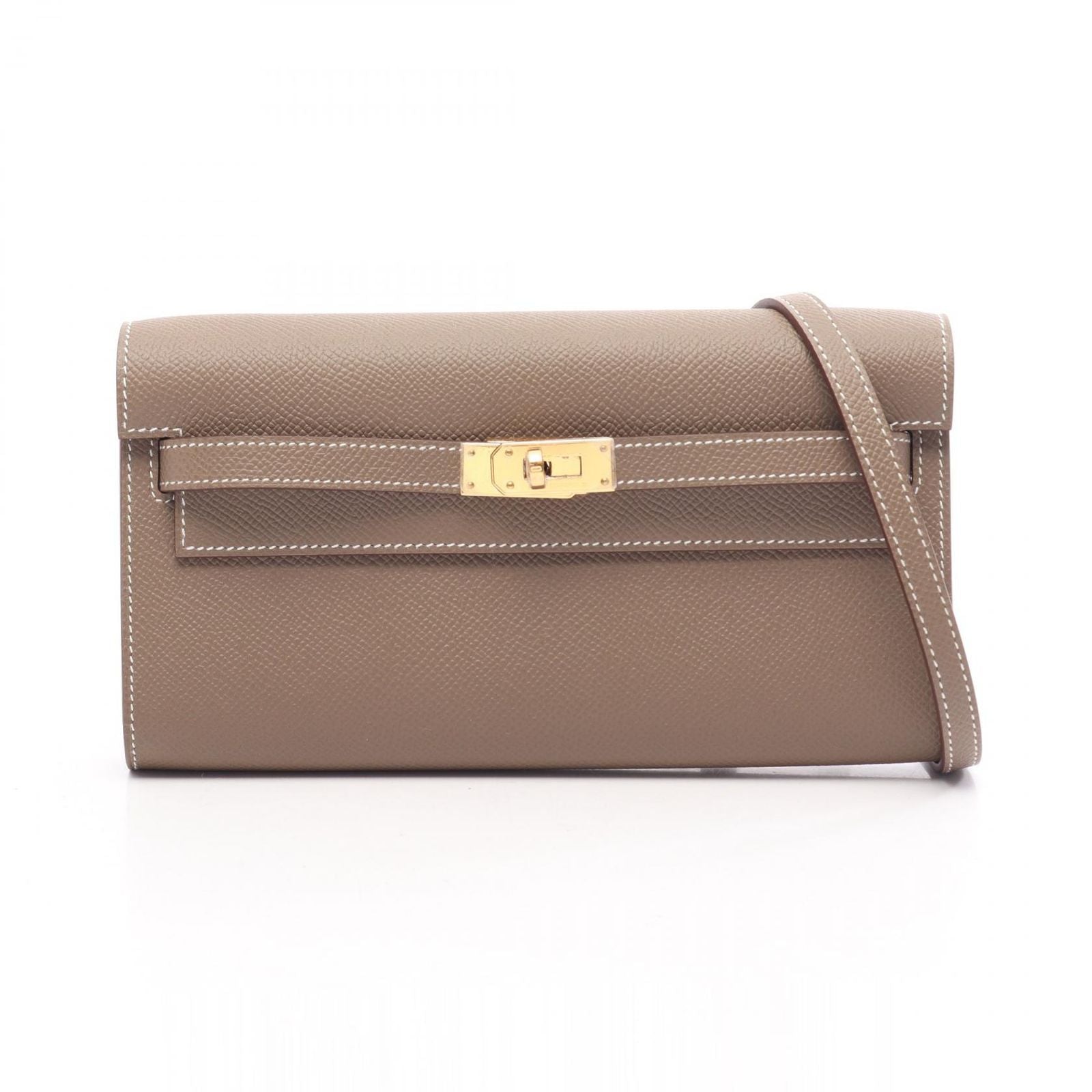 Hermes Shoulder Bag Kelly To Go Etoupe Leather