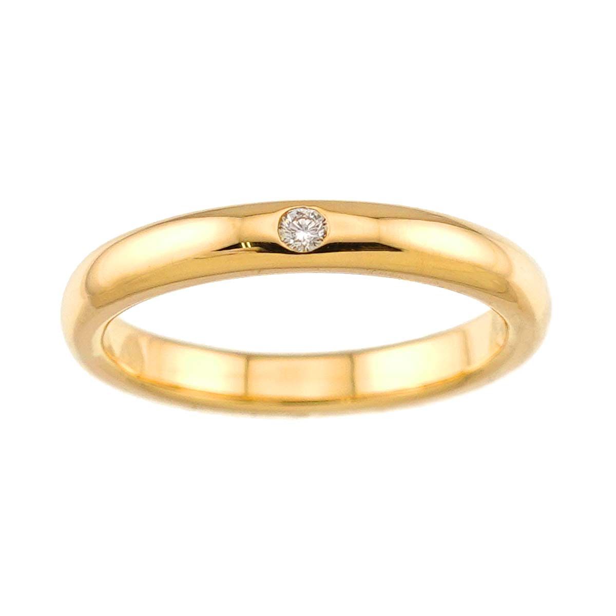 Tiffany & Co Stacking Band Ring Diamond 18K Yellow Gold — view 2