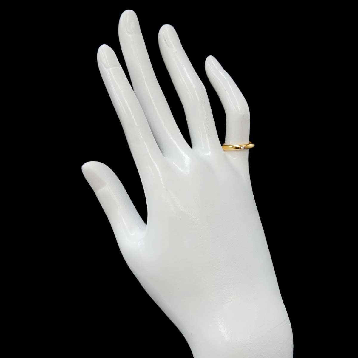 Tiffany & Co Stacking Band Ring Diamond 18K Yellow Gold — view 6