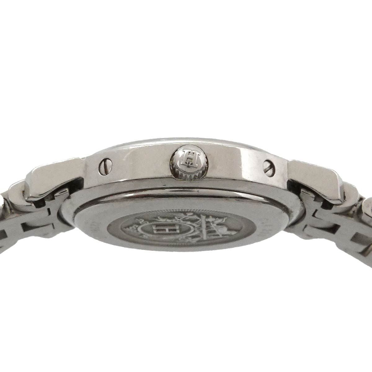 Hermes Cles Cl4 230 Watch Diamond Bezel White Shell Quartz Clipper — view 6