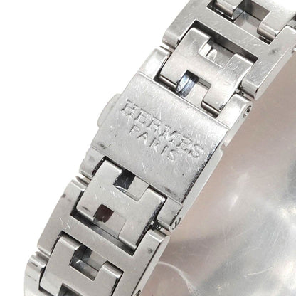 Hermes Cles Cl4 230 Watch Diamond Bezel White Shell Quartz Clipper — view 7