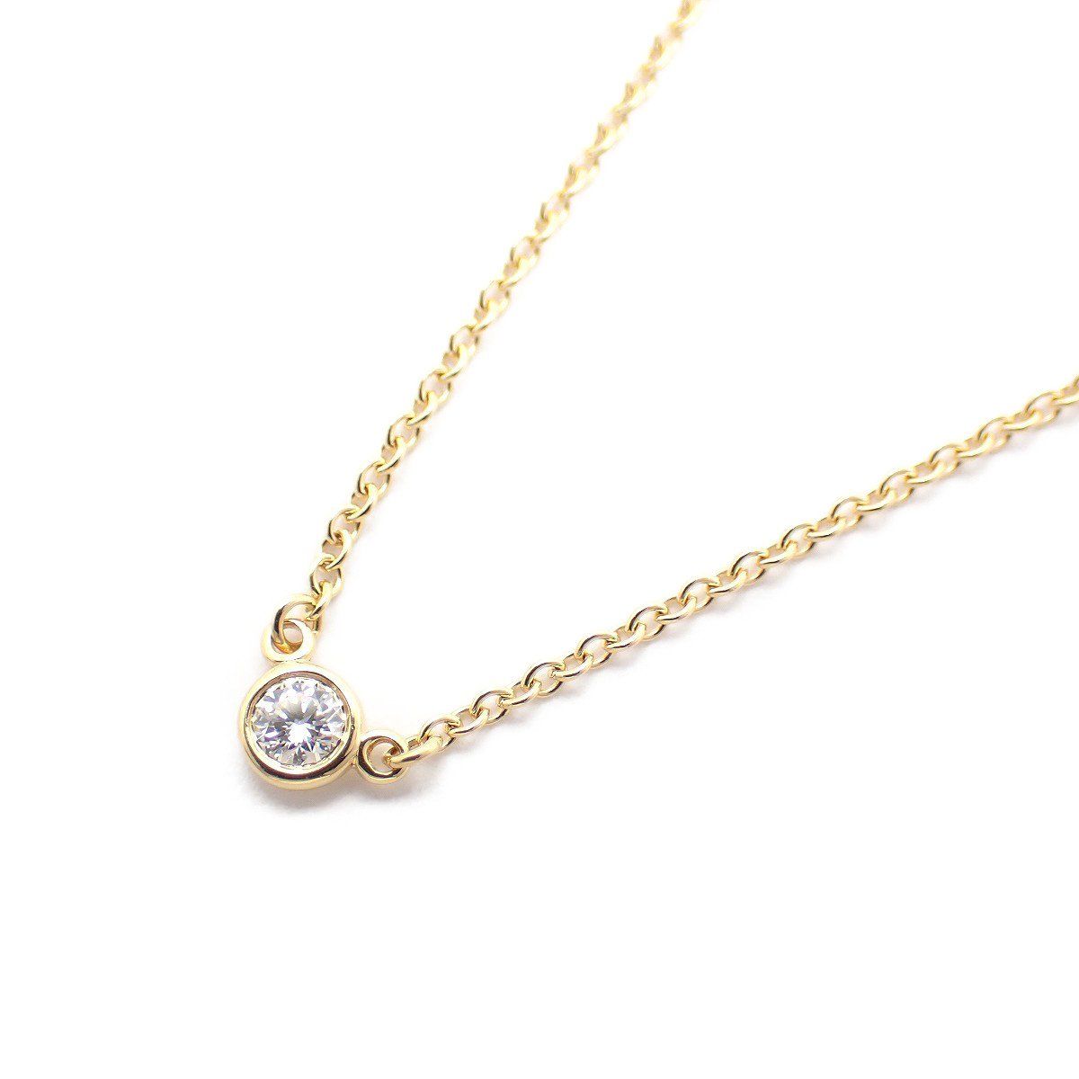 Tiffany & Co Elsa Peretti by the Yard Necklace 18K Yellow Gold Diamond 3.4 Pawn