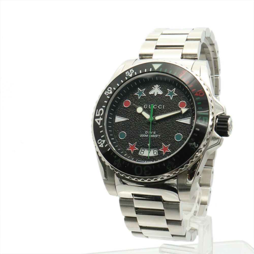 Gucci Watch Dive Quartz SS Black — view 2