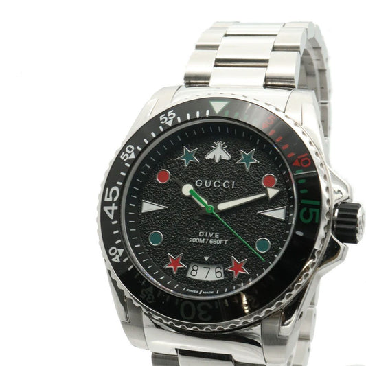 Gucci Watch Dive Quartz SS Black