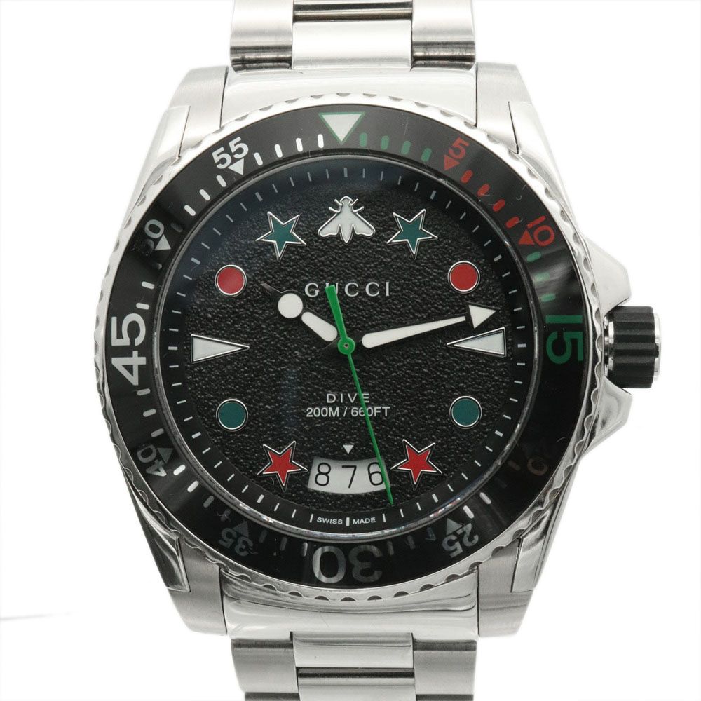 Gucci Watch Dive Quartz SS Black — view 3