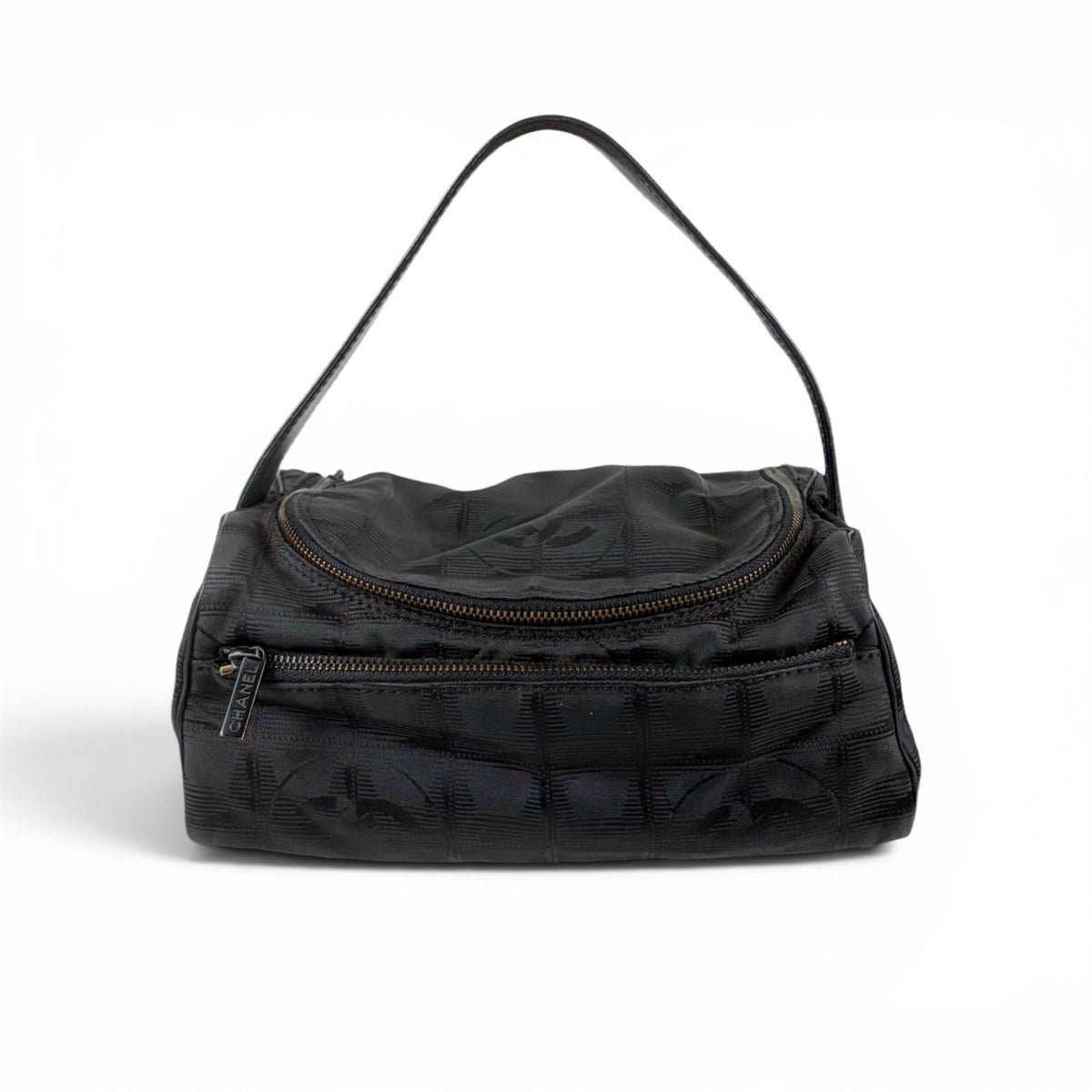 Chanel New Travel Line Vanity Pouch Black Nylon Canvas — view 2