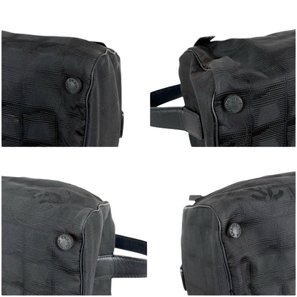 Chanel New Travel Line Vanity Pouch Black Nylon Canvas — view 7