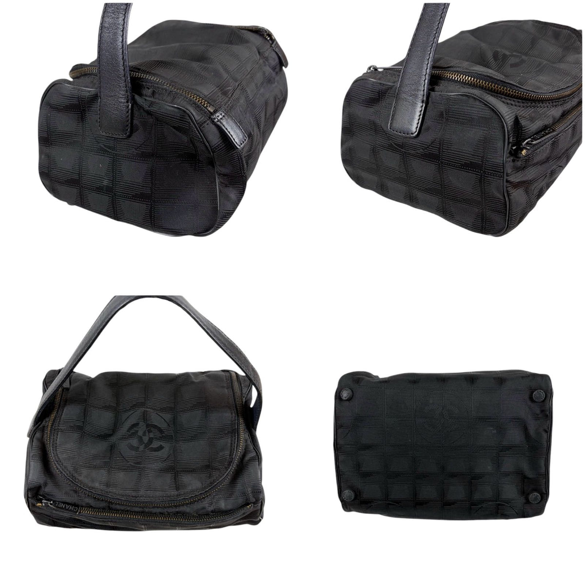Chanel New Travel Line Vanity Pouch Black Nylon Canvas — view 5