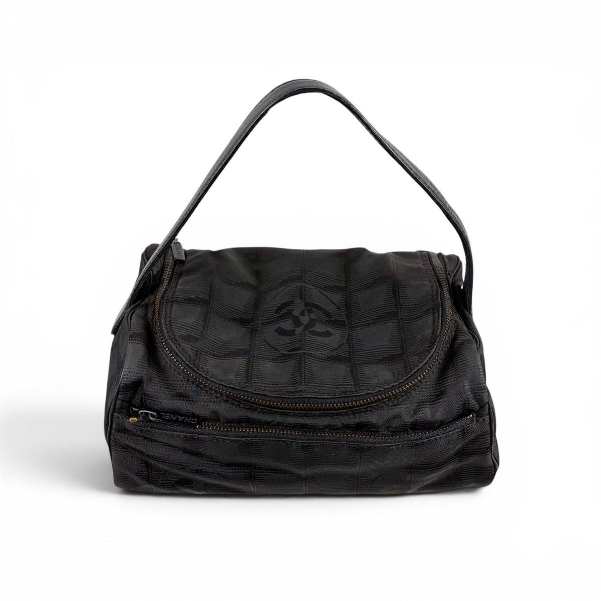 Chanel New Travel Line Vanity Pouch Black Nylon Canvas — view 3