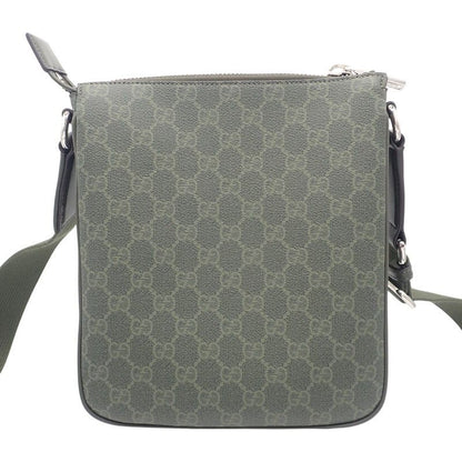 Gucci Small Messenger Bag GG Supreme Canvas Khaki Silver — view 3