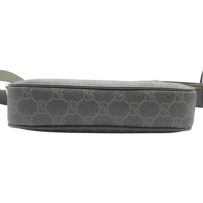 Gucci Small Messenger Bag GG Supreme Canvas Khaki Silver — view 6