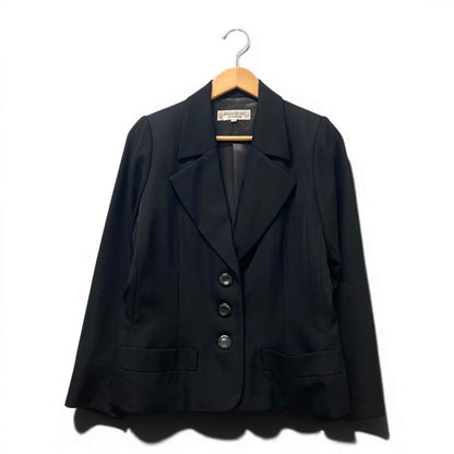 Saint Laurent Rive Gauche Vintage Terre Jacket 40 Black — view 2