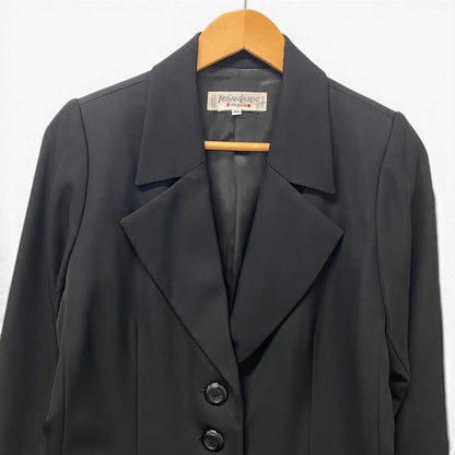 Saint Laurent Rive Gauche Vintage Terre Jacket 40 Black — view 4