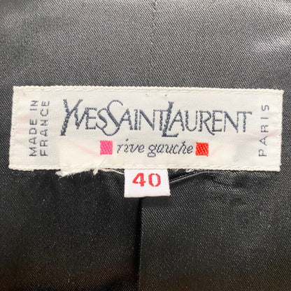 Saint Laurent Rive Gauche Vintage Terre Jacket 40 Black — view 7