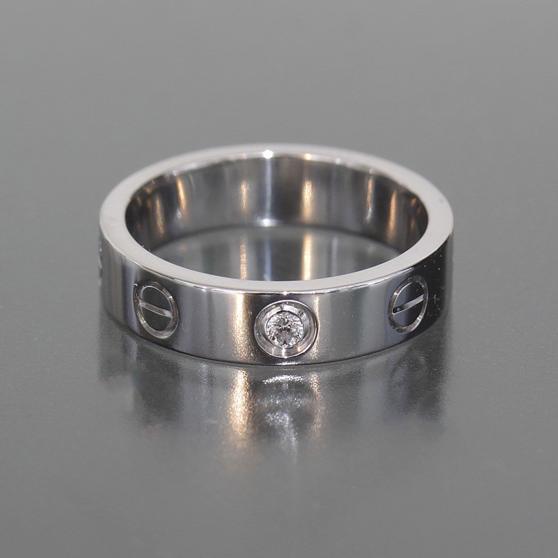 Cartier Mini Love Ring Diamond 750 18K White Gold — view 2